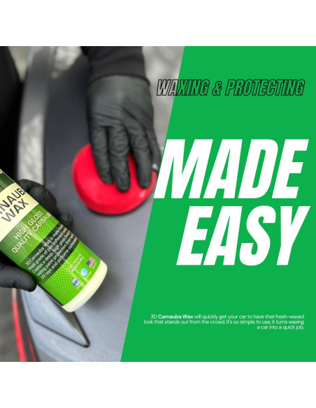 Cera Carnauba 3D Líquida 16 oz - Brillo y Protección UV