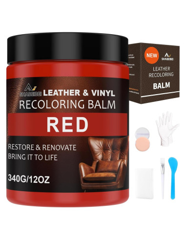 Bálsamo Restaurador de Color para Cuero SHABEIBEI 396g Rojo