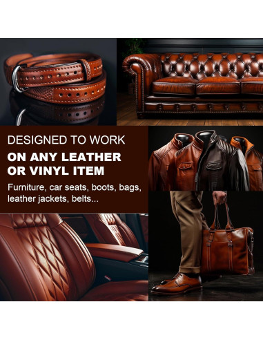 Bálsamo Restaurador de Color para Cuero SHABEIBEI 396g Rojo