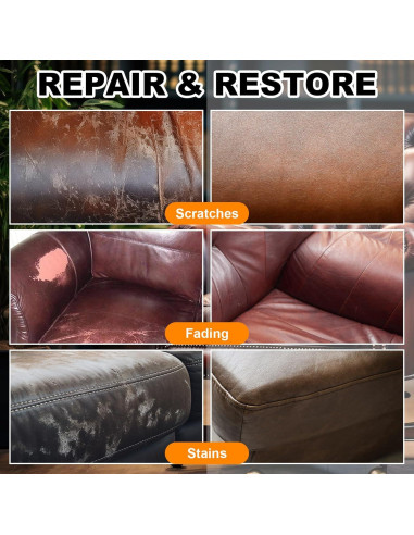 Bálsamo Restaurador de Color para Cuero SHABEIBEI 396g Rojo