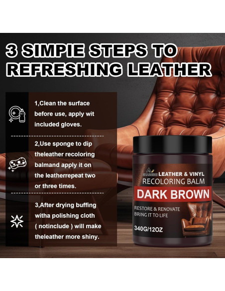 Bálsamo Restaurador de Color para Cuero SHABEIBEI 396g Rojo