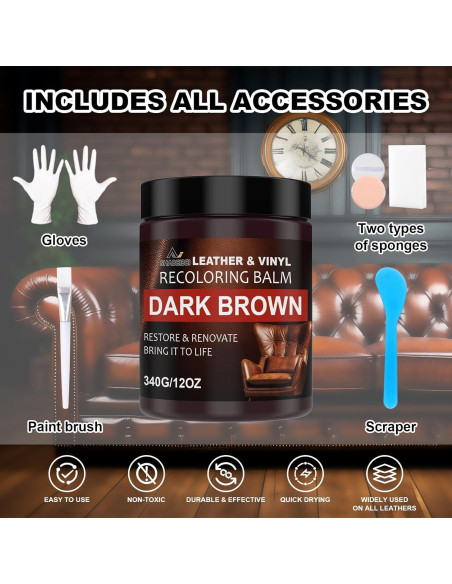 Bálsamo Restaurador de Color para Cuero SHABEIBEI 396g Rojo