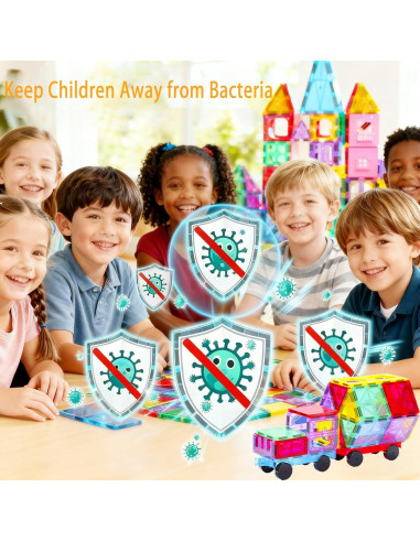 Azulejos Magnéticos Antibacterianos HAPPYMATY - 106 PCS