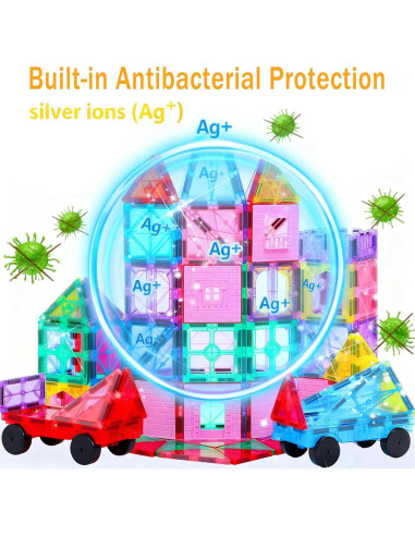 Azulejos Magnéticos Antibacterianos HAPPYMATY - 106 PCS