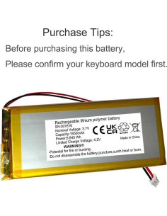 Batería recargable 1850mAh AOLIKES para teclado RK Royal KLUDGE 2