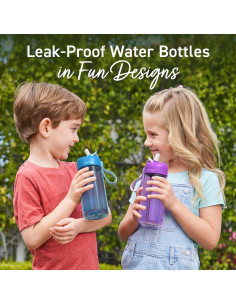 Botella de Agua Bentgo Kids 443.6 ml Azul a Prueba de Fugas 2
