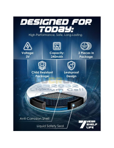 Batería CR2032 Lucrum 2-Pack para Control Remoto de Garaje 2