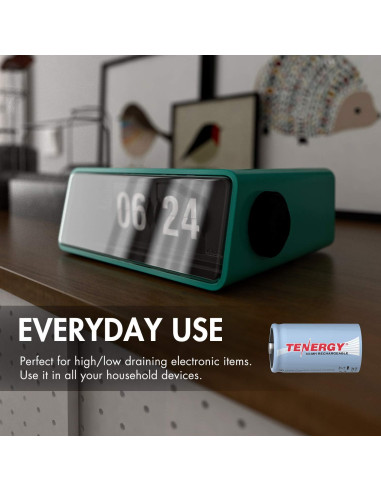 Batería recargable Tenergy D 10000mAh 1.2V NiMH - Alta capacidad