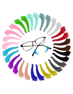 5 Pares Sujetadores Gafas Silicona Antideslizante Multicolor