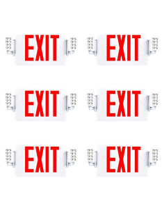 Señal de Salida de Emergencia LED Sunco 6 Paquete con Batería