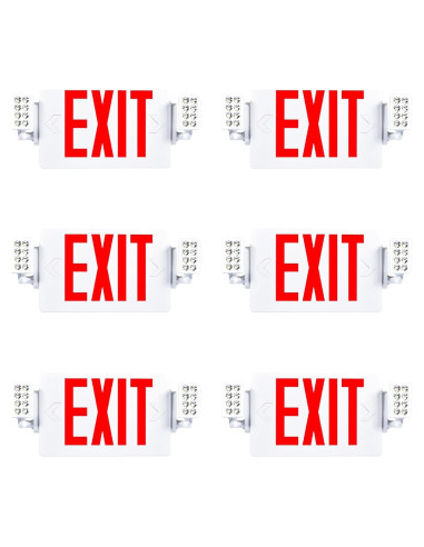 Señal de Salida de Emergencia LED Sunco 6 Paquete con Batería