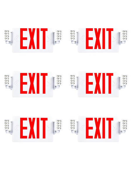 Señal de Salida de Emergencia LED Sunco 6 Paquete con Batería