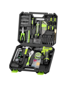 Kit de Herramientas de Taladro Inalámbrico POWKITS 12V 142 Piezas