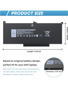 Batería Reemplazo Dell Latitude 7480 7490 60Wh Li-ion 2