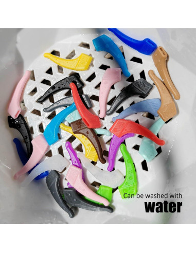 5 Pares Sujetadores Gafas Silicona Antideslizante Multicolor