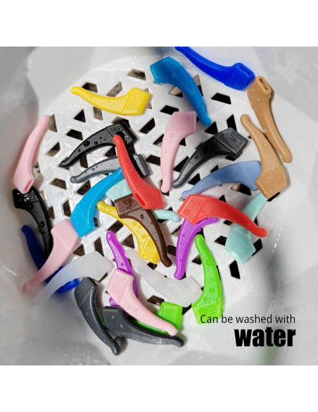 5 Pares Sujetadores Gafas Silicona Antideslizante Multicolor