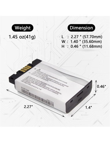 Batería de 3.6V 1880mAh Elxjar para radios Motorola DTR/MTH
