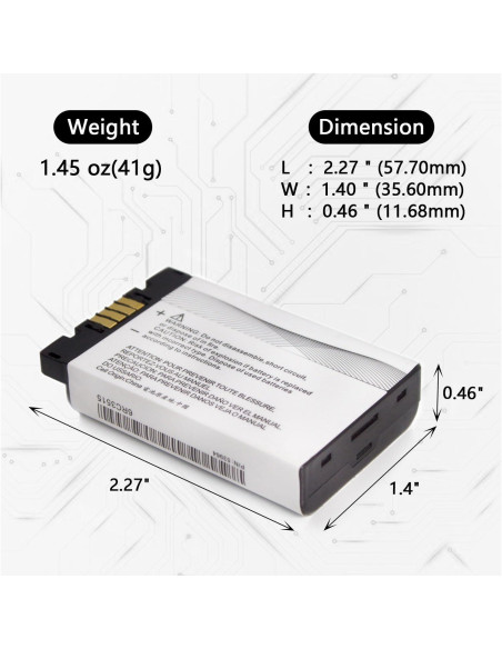 Batería de 3.6V 1880mAh Elxjar para radios Motorola DTR/MTH