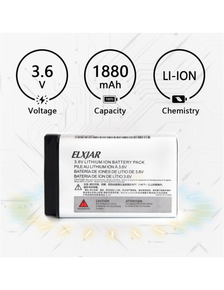 Batería de 3.6V 1880mAh Elxjar para radios Motorola DTR/MTH
