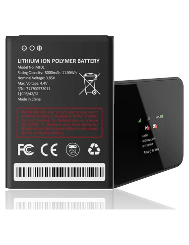 Batería de Reemplazo 3000mAh HamnaKhu para Turbo Hotspot 2