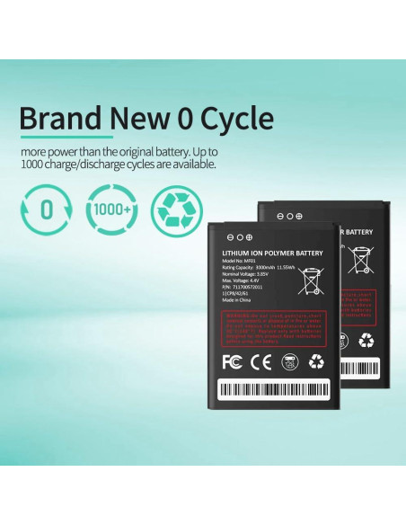 Batería de Reemplazo 3000mAh HamnaKhu para Turbo Hotspot 2