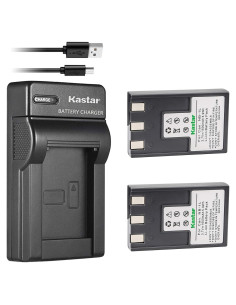 Batería Kastar (2 Unidades) y Cargador USB Slim para Canon