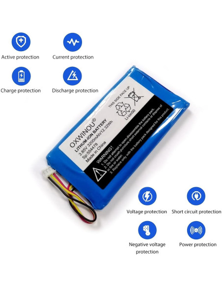 Batería de Reemplazo OWXINOU para Monitor Bebé DXR-8 Pro 3200mAh