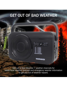 Radio Meteorológica Magnavox MR4181W AM/FM Portátil 0.54kg 2
