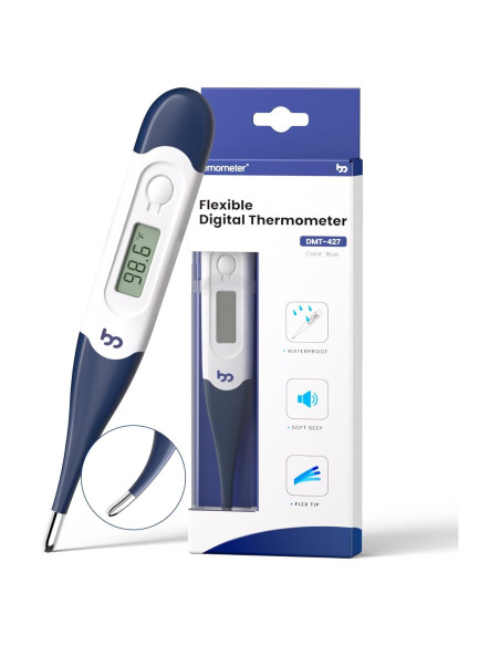 Termómetro Digital JOYTECH Oral Axilar Rectal Flexible Azul