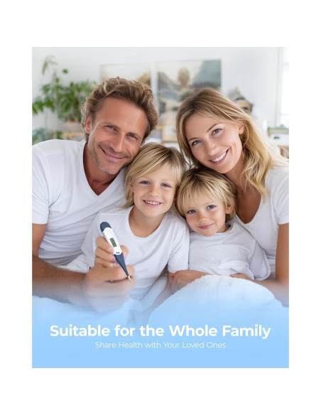 Termómetro Digital JOYTECH Oral Axilar Rectal Flexible Azul