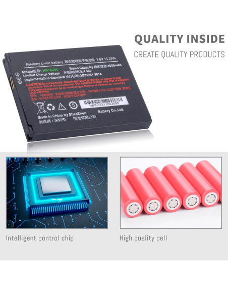 Batería de Litio-ion HBL6300 para Escáner Urovo i6200 3800mAh