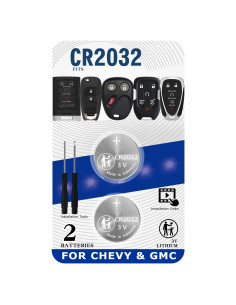 Batería CR2032 para Llave Remota Chevy GMC - 2 Piezas