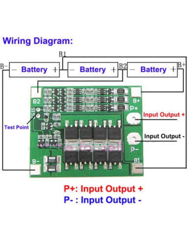 Placa de Protección de Batería de Litio 2Pcs 11.1V 25A Daier