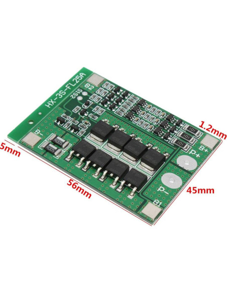 Placa de Protección de Batería de Litio 2Pcs 11.1V 25A Daier