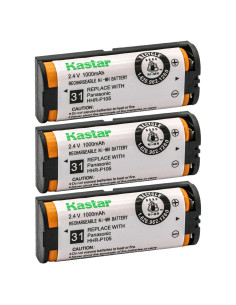 Batería Kastar 3-Pack Ni-MH 1000mAh 2.4V para Panasonic