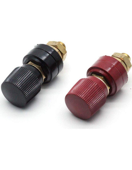 Conector de Poste de Batería LC LICTOP 8mm Rojo y Negro - 2 Piezas