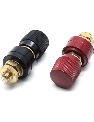 Conector de Poste de Batería LC LICTOP 8mm Rojo y Negro - 2 Piezas