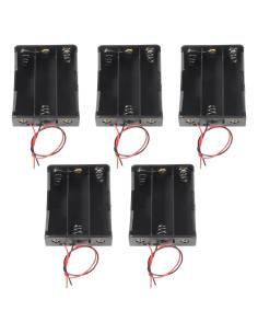 5 Piezas Soporte de Batería 18650 ACEIRMC 3 Ranuras