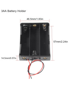 5 Piezas Soporte de Batería 18650 ACEIRMC 3 Ranuras 2