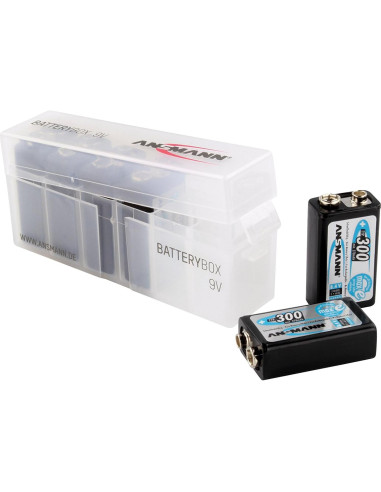 Estuche de Baterías ANSMANN para 6 Baterías Recargables 9V