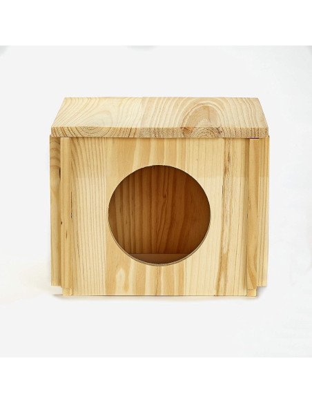Casa para Chinchillas Kaytee de Madera Natural 20x15.8 cm