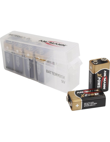 Estuche de Baterías ANSMANN para 6 Baterías Recargables 9V