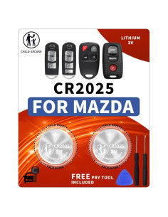 Batería de Llave Remota CR2025 para Mazda 2004-2020 - 2 Pzs