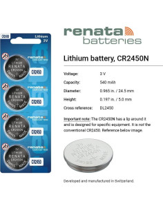 Baterías de Litio Renata CR2450N - 3V 540mAh (4 unidades) 2