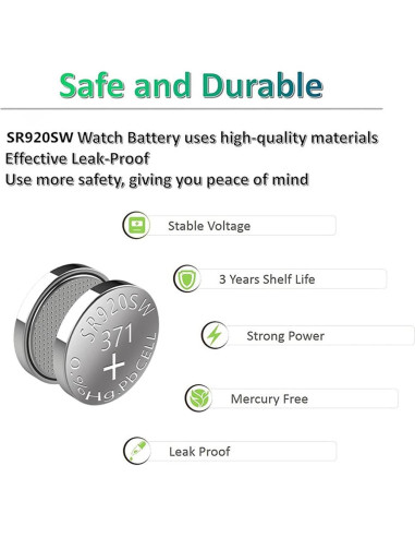 20 Baterías de Óxido de Plata SR920SW KaPonsec 32g