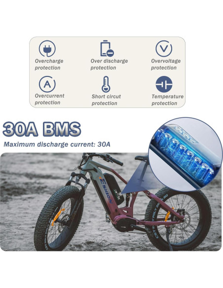 Batería de Ebike 48V 10Ah Cefito con Cargador Rápido 2A