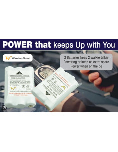 Baterías Recargables 2X WirelessFinest BATT3R 1000mAh para Walkie Talkies 2