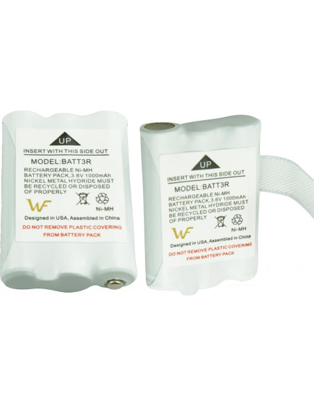 Baterías Recargables 2X WirelessFinest BATT3R 1000mAh para Walkie Talkies