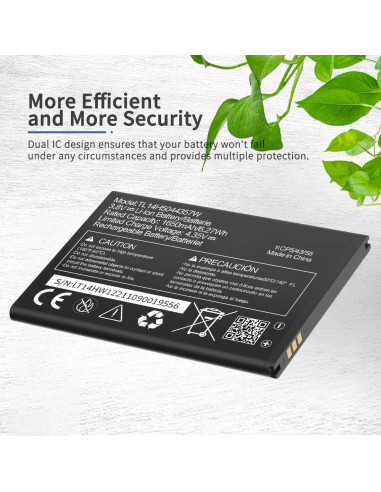 Batería de Reemplazo ITMBET TL14H5044357W 1650mAh para AT&T Cingular Flip IV