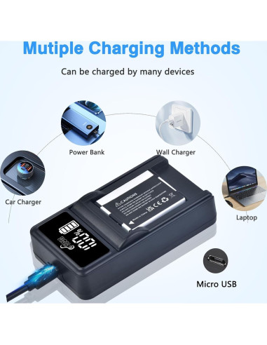 Batería y Cargador Pickle Power NB-11L para Canon 900mAh